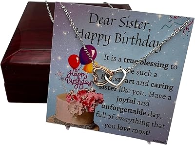 Birthday gift necklace for little sister, big sister or brother - delivered with a happy birthday greeting message and a gift box.. DIAYTAR NIGERIA provides endless shopping possibilities with affordable prices and prompt delivery service.