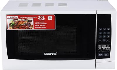 Geepas GMO1895 digital microwave oven, 20 liter capacity, 1200 watts-microwave oven with several cooking menus | Heating and defrosting function | Children's security | digital control \.. DIAYTAR NIGERIA: Where affordability and variety meet with convenient delivery within 8 days.