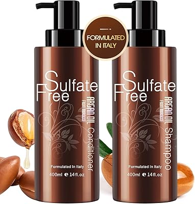 Shampoo and conditioner set with natural Moroccan argan oil without sulfate.. Experience the ease of modern shopping with DIAYTAR NIGERIA's vast selection and quick delivery service.
