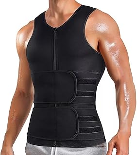 Men's sauna vest, zipper, size coach, sauna combination adjustable in men's neoprene, sleeveless sports combination for training, corset.. DIAYTAR NIGERIA: Your gateway to affordable online retail with reliable delivery within the week.