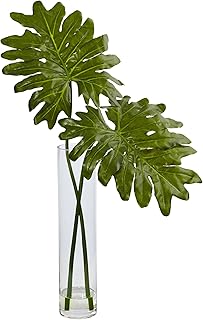 Almost natural artificial salloum plants in cylindrical glass, green.. Shop smart with DIAYTAR NIGERIA, offering a vast product range delivered to your doorstep within a week.