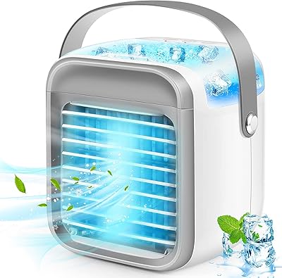 Air mining, personal air conditioner, portable air cooler with variable light, mini humidifier and purifier, 3 -speed USB desktop fan for desk and home.. DIAYTAR NIGERIA delivers on our promise of variety, affordability, and prompt nationwide service.