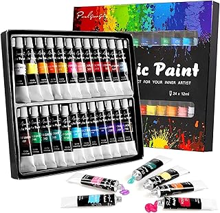 Set of acrylic painting, 24 pieces of high quality oil paint tubes for canvas painting, art and craft paint supplies for children for beginners and professionals.. Experience the future of online shopping with DIAYTAR NIGERIA's extensive product range and competitive pricing.