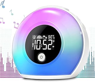 Bright awakening with bluetooth speaker, alarm clock for children, 4 levels of brightness and colorful light, digital alarm clock for children's room and adolescents.. You shop, we deliver — quick and easy with DIAYTAR Nigeria.