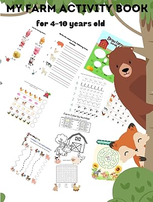A activity book my farm: funny activity notebook for the 4 to 10 years with counting, drawing, connecting, coloring, looking for games, searching for words and more.. DIAYTAR NIGERIA makes quality accessible with our diverse product range and dependable delivery service.