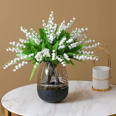 2 pieces artificial flowers 7 branches white lily lily lily artificial flower artificial flowers house and party flower decoration.. DIAYTAR NIGERIA delivers affordability and convenience to your doorstep within 8 days of purchase.