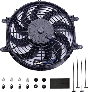 SEA 12 -inch Electric Radiator Cooling Fan, Universal Thin Fan curved in S 10 12 V PALS, Black Installation Kit.. Experience shopping satisfaction with DIAYTAR NIGERIA's vast selection and budget-friendly delivery options.