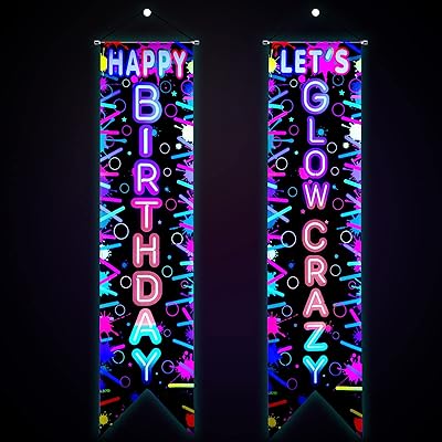 Phosphorescent "Happy Birthday" phosphorescent decorations teaches neon for porch.. DIAYTAR NIGERIA: Connecting Nigerians with affordable products through our expansive e-commerce platform.