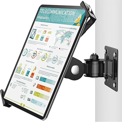Wall support for Abovetek tablet - Suitable for tablets from 7 to 11 inch, including iPad, Galaxy Tab, Slate, Fire and more - Anti -theft and key safety lock - Pivoting support for portrait and landscape (black).. DIAYTAR NIGERIA: Revolutionizing how Nigerians shop with affordable prices and prompt delivery services.