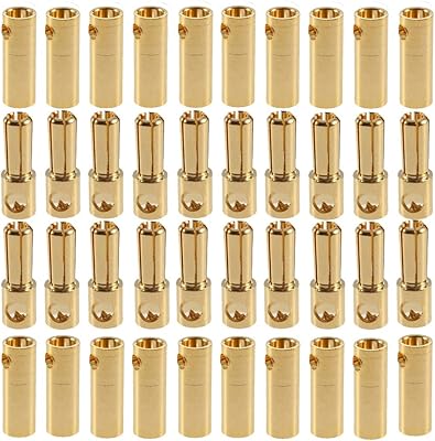 20 pairs Linsyrc Plated Gold 5.0mm 5mm Banana Male Balana Female Female Adapter Lipo RC Motors Esc.. Everything you need is on DIAYTAR Nigeria — just a click away.