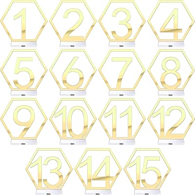 15 Parts 1-15 Table numbers in Acrylic Wedding Acrylic Table Table High receipt with receipt with support base for wedding festival decorations (gold).. Nigeria's fastest-growing e-commerce site offers unbeatable prices and delivery within 8 days.