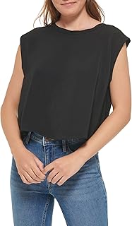 Calvin Klein sleeveless blouse for women with inverted folds (standard and large).. Why shop anywhere else? DIAYTAR Nigeria has it all and delivers fast.
