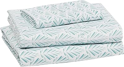 Amazonbasics bedroom in ultra -soft light microfiber and easy to maintain with deep pockets 14 " - Double size, Aqua Fern.. Shop with confidence at DIAYTAR NIGERIA, Nigeria's premier affordable e-commerce platform.