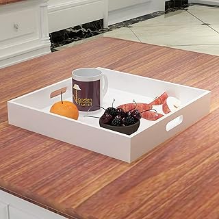 Wooden tea tray MDF onlashopy, white.. DIAYTAR NIGERIA makes every purchase count with our affordable prices and reliable 5-8 day shipping.