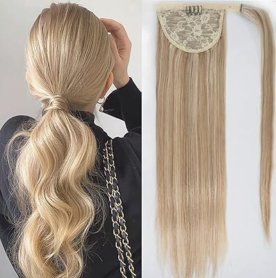 Tinash ponytail extensions Human hair wrapped around ponytail extensions with magic glue for women, highlighting color 20 cm #16/613 ( #16/613, 20 cm).. DIAYTAR NIGERIA: Your one-stop e-commerce destination with affordable prices and nationwide delivery in 5-8 days.