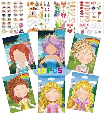 10 pieces of princess face change stickers, create your own children's princess, children's party gifts, children's birthday party supplies (princess design).. Your digital shopping destination, DIAYTAR NIGERIA combines variety with affordability and quick delivery.