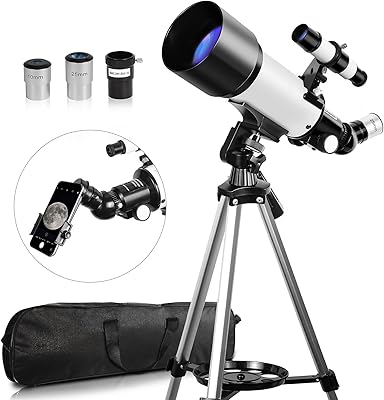 Telescope, telescope for adults, 70 mm travel telescope 400 mm opening, telescope for beginners in astronomy - with tripod, transport bag, telephone adapter.. DIAYTAR NIGERIA: Your partner in affordable shopping with nationwide delivery in just 5-8 days.