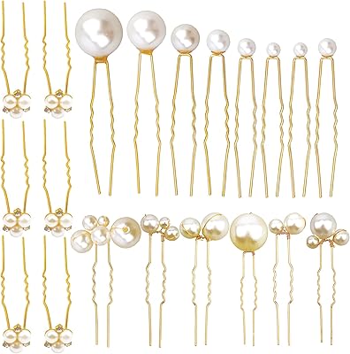 30 pieces with wedding hair hair pearls for bride, elegant hair pins in rhinestones and pearls, bride -to -women's bride of brides (gold) hair accessories (gold).. Shopping made simple with DIAYTAR NIGERIA's vast selection and budget-friendly nationwide delivery.
