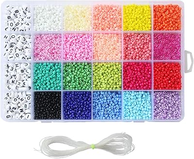 ECV 3300 pieces of rockery pearls for the manufacture of multicolored jewelry with letters of letters for the arts, crafts and supplies of gift manufacturing.. DIAYTAR NIGERIA: Where quality meets affordability, with thousands of products delivered in less than 8 days.