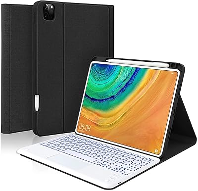Keyboard case for Huawei Matepad 10.4, Detachable wireless keyboard with 7 -color backlight with touchpad, black.. DIAYTAR NIGERIA combines the largest product selection with affordable prices and reliable delivery.