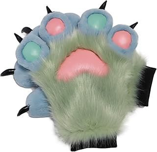 Fairy Valley Paws Partial fur gloves, claw gloves, bear and lion suit for children and adults (candy of different colors).. DIAYTAR NIGERIA: Your trusted e-commerce partner with extensive product choices and affordable delivery.