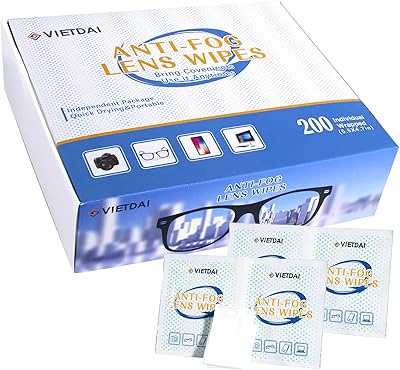 Anti-fog wipes for glasses, 200 pieces individually wrapped, anti-fog cleaning wipes for touch screen, traces, to clean the camera, computer and electronics lenses by FITDAY.. No stress, no delays — DIAYTAR Nigeria is your trusted shopping partner.