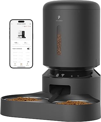 Beetlepro automatic feeder for 2 cats, 5 L kibble dispenser with distributor and 2 stainless steel bowls, 10 seconds and timer call, 50 portions and 6 meals.. Shop without boundaries at DIAYTAR NIGERIA, offering affordable products with convenient delivery times.