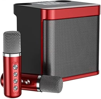 Karaoke machine with 2 wireless microphones, portable Bluetooth speaker with high resolution Ba audio system taking charge of echo and cut, USB entrance, SD, for party, meeting, wedding, house and outdoor (black).. DIAYTAR NIGERIA delivers affordability and convenience to your doorstep within 8 days of purchase.