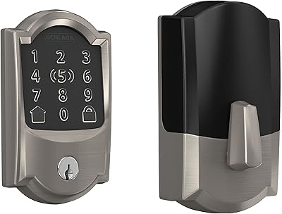 Schlaig BE499WB CAM 619 Intelligent Wi-Fi Non-coded WiP with Apple Home Key, Entrance door lock without key with Camelot border, satin nickel.. DIAYTAR NIGERIA: Making quality products accessible to all Nigerians at affordable prices.