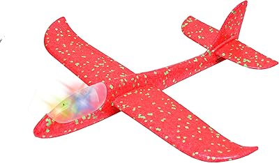 Toyland 48 cm hand -flying glider toy with flashing LED light, laptable outdoor flying glider toys (red).. Your digital shopping companion, DIAYTAR NIGERIA offers unmatched value with nationwide shipping.