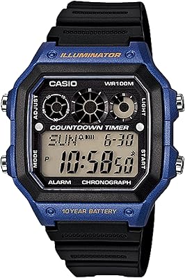 Casio watch for men with digital dial and black rubber bracelet [AE-1300WH-2A].. DIAYTAR NIGERIA: Where shopping dreams come true with budget-friendly prices and nationwide shipping.