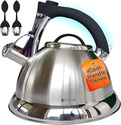Bikal whistling tea kettle with heat -resistant handle, stainless steel teapot, is suitable for all stoves, 2 free, 2.8 l trees, 2.8 l.. Your favorite online marketplace — DIAYTAR Nigeria delivers quick and cheap.