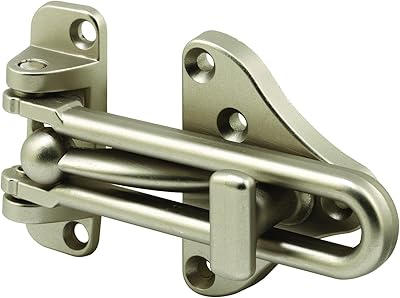 Porte to U -bar door protection with high security assistance lock, nickel finish brushed by Defender Security, 1 package, 11316.. DIAYTAR NIGERIA: Your gateway to affordable products delivered reliably across Nigeria.