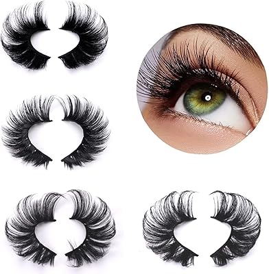 Extensions of false eyelashes 3D VIITANG 4 pairs of long eyelash strips with volume for the makeup of women's soft eyelashes handmade (4 pairs).. DIAYTAR NIGERIA: Your one-stop e-commerce destination with affordable prices and nationwide delivery in 5-8 days.