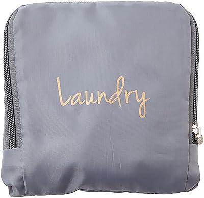 Travel linen bag for women, gray/gold, one size, by Miamica, matching styles.. DIAYTAR NIGERIA brings satisfaction with every purchase through affordable prices and prompt shipping.