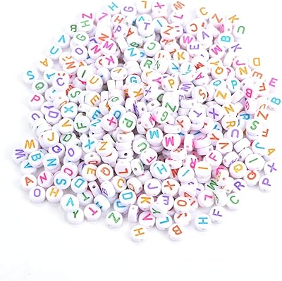 Acrylic letters printed cute, 500 pieces of letters of letters A to Z for bracelets, necklaces, key holders, crafts for children.. DIAYTAR NIGERIA makes online shopping accessible with our budget-friendly prices and reliable shipping.