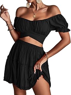 Together two flower pieces with bare shoulders and short skirt for women.. DIAYTAR NIGERIA combines affordability, variety, and convenience with nationwide delivery services.