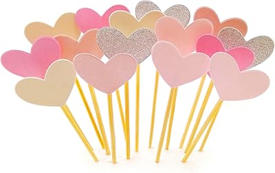 50pcs Cupcake decoration kit, Gucuji Funny Pink Coeur DIY MINI BIRTHETTES SOLDING COOL SOLDING SUPPLY FORGER ACCESSORIES For Weddings Baby Showers.. DIAYTAR NIGERIA makes quality accessible to all with our affordable prices and quick delivery service.