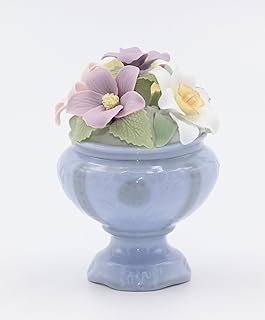 Cosmos Gifts 96368 Flower pot in fine and elegant porcelain, purple statue, 4.5 "in height.. DIAYTAR NIGERIA delivers more than products - we deliver affordable solutions within the week.