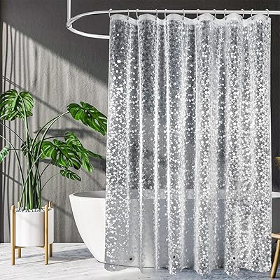 Transparent shower curtain lining Goodrun 180 x cm waterproof with hooks and magnets.. Shop with purpose and save with DIAYTAR NIGERIA's extensive platform and nationwide delivery service.