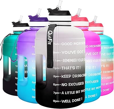 Bottle of motivation water Quifit Gallon with straw and markers.. Home to endless choices and pocket-friendly prices — DIAYTAR Nigeria.
