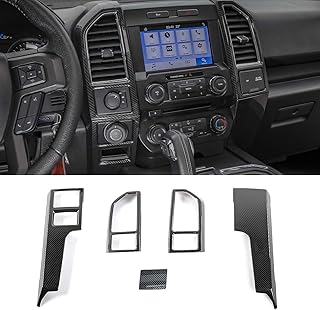 Casement cover Central Air conditioning Panel Constitrim In ABS Carbon Fiber For Ford F150 2015 2016 2016 2018 2018 2019 2020, 5 pieces.. DIAYTAR NIGERIA: Creating access to affordable products for every Nigerian with our swift delivery service.