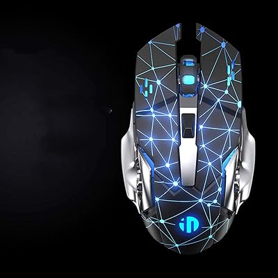 Silent wireless mouse envik M602, rechargeable mouse by USB with 6 buttons and 2.4 g color lighting, suitable for office games.. Experience retail satisfaction with DIAYTAR NIGERIA's comprehensive platform and prompt shipping service.