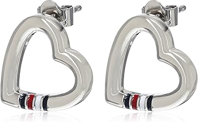 Earrings with open heart in stainless steel for women by Tommy Hilfiger, stainless steel.. Shop with purpose and save with DIAYTAR NIGERIA's extensive platform and nationwide delivery service.