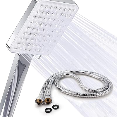 High pressure shower head, 6 spray settings, hand shower head with 150 cm stainless steel shower hose and adjustable support.. Enjoy a hassle-free shopping experience with DIAYTAR Nigeria, where products are categorized for your convenience and delivery is always on time.