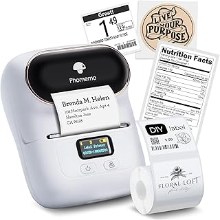 Fomimo M110 portable wireless thermal labels printer, Bluetooth labeling for iOS and Android phones, bar printer for clothing, jewelry, retail, house with 1 label roll 40x30mm.. Discover why millions choose DIAYTAR for affordable online shopping with delivery in just 5-8 days.
