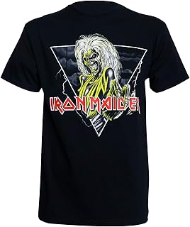 Iron maiden triangle print t-shirt for men.. Experience DIAYTAR NIGERIA, where extensive product variety meets pocket-friendly prices and reliable delivery.
