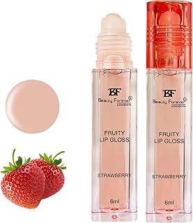 Beauty Forever Fruity Roll-On Lip Gloss, flavored lip gel, moisturizing, rich and shiny finish, contains minerals and moisturizers, is suitable for volume and volume of lips, available in 4 flavors, 6 ml (strawberry).. DIAYTAR NIGERIA: Where affordability meets variety in Nigeria's most comprehensive online marketplace.