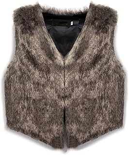 Winter vest in faux fur for Evila woman, hot fashionless hot vest (color: brown, size: s).. DIAYTAR NIGERIA revolutionizes online shopping with competitive prices and reliable 5-8 day delivery.
