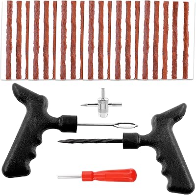 Kit of Tools for repairing Mardatt 34-room tires with 30 rubber tire repair caps, grater tool, insertion needle, 4-way valve tool and single-headed valve core tool for car, truck, motorcycle, mountain biking, motorhome, tractor.. Shop with ease at DIAYTAR NIGERIA, Nigeria's premier e-commerce platform offering budget-friendly shipping.